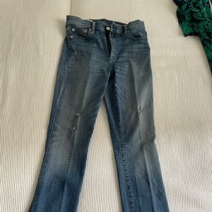 Gap Blue Denim Jeans. Slim straight cut. Stretch Light blue Size US 29.
